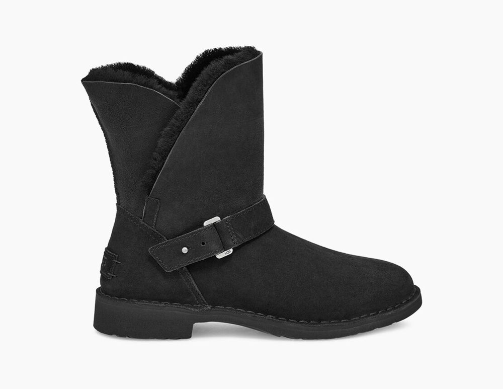 Ugg Short Boot Womens - Ugg Syden Black - 894IAUTFD